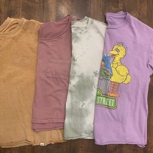 Juniors Crop Tee Shirts LOT of 4 Sz Small O'Neill/Full Tilt SUMMER